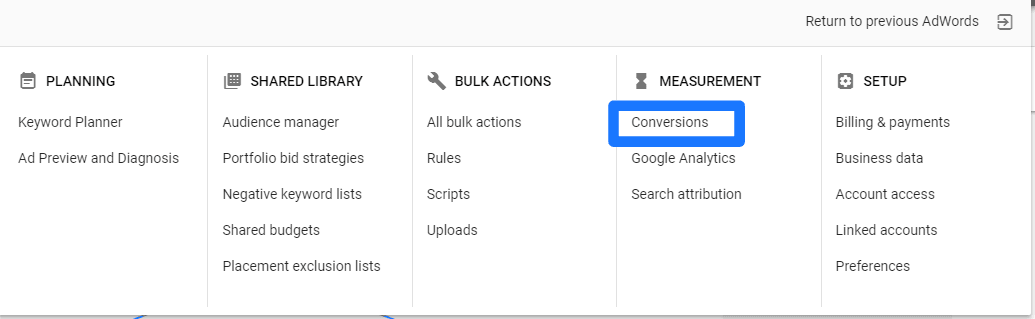 Google Ads conversion